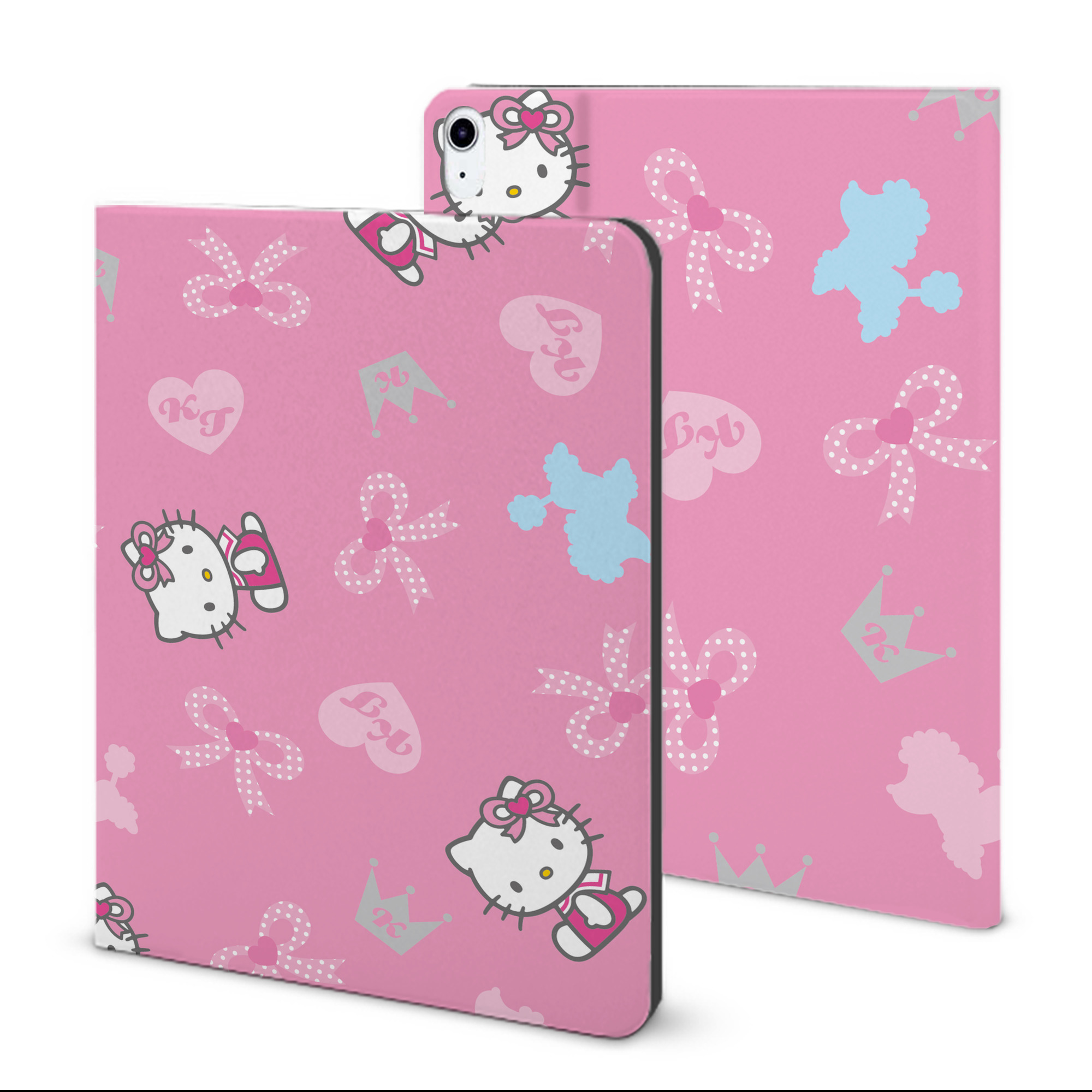 （画像用） Hello Kitty ハローキティ IPad ケース ブック型 PUレザー TPU 耐衝撃 軽量 薄型 ペン収納なし 全面保護 IPad 各モデル対応